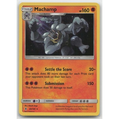 Machamp (Cosmos Holo) Holo Blister Exclusives 065/145 P MP Pokemon