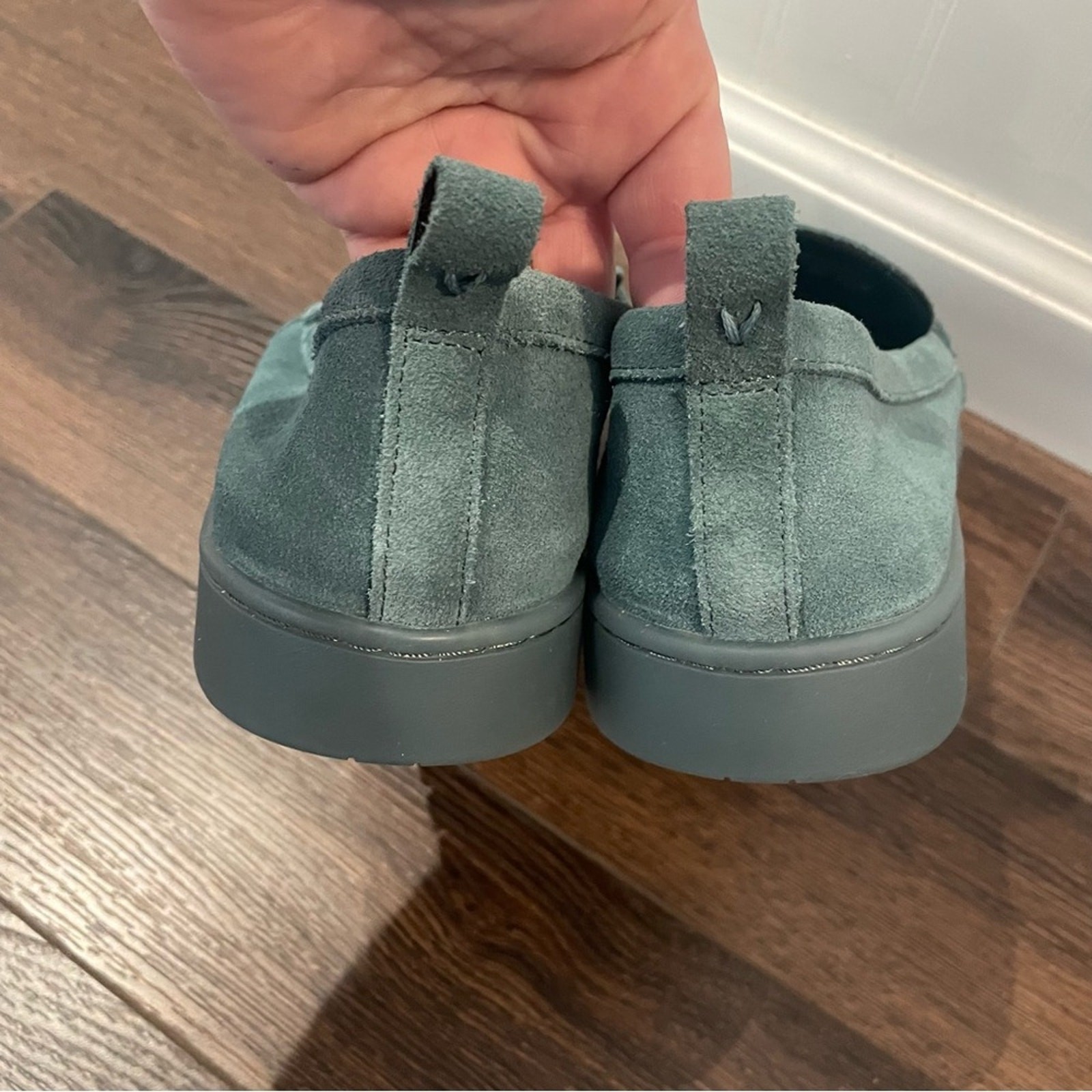 Vionic Uptown Loafer Orthotic Comfy in Pacific Haze Blue Suede 9.5 WIDE