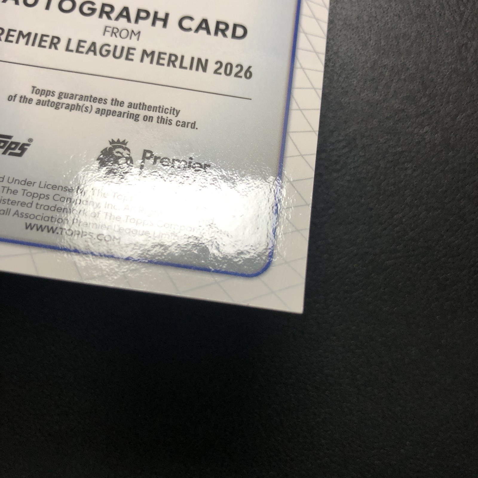 2026 Topps Merlin Premier League Auto Yasin Ayari RC Gold Refractor /50 view 3
