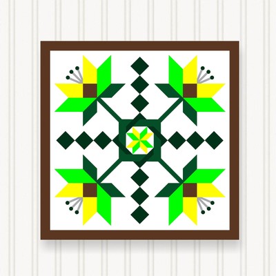 Barn Quilt Square, 8 Sizes, Outdoor & Indoor Wall Art, Home Decor, BQ104-05