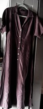 Madewell Brown Button Down Linen Blend Dress Size 2 Fits Size 4
