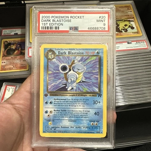 PSA 9 MINT Dark Blastoise 20/82 Team Rocket 1st Edition Non-Holo Pokemon TCG