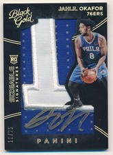 JAHLIL OKAFOR 2015/16 PANINI BLACK GOLD RC SIZEABLE AUTOGRAPH PATCH AUTO #10/25