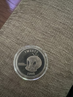 1998 Tweety Bird WB Warner Bros. Studio Store Coin - Vintage - Looney Tunes - VG