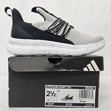 Adidas Lite Racer Adapt 7.0 K Athletic Shoes IE6384 Black White Kids Size 2.5