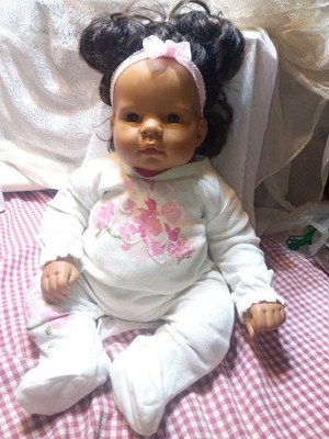 Lee Middleton Original Reva Schick 20'  Girl Baby Doll Dark Completion, Read!