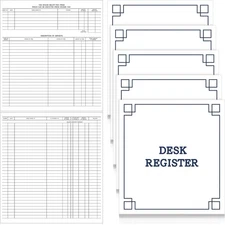 5 Pcs Check Desk Registers Checkbook Register for Business Checkbooks Transactio