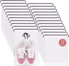 23 Pack Shoe Bags for Travel, 11.8" x 15.7" Waterproof Travel Shoe Bags for