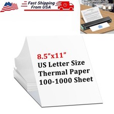 Inkless Thermal Printer Paper - 8.5x11" Letter Size Fanfold for Shipping Labels