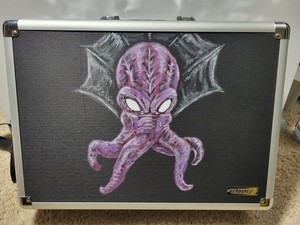 Vaultz Locking Briefcase CUSTOM PAINTED for Dungeon and Dragons - Mind Flayer