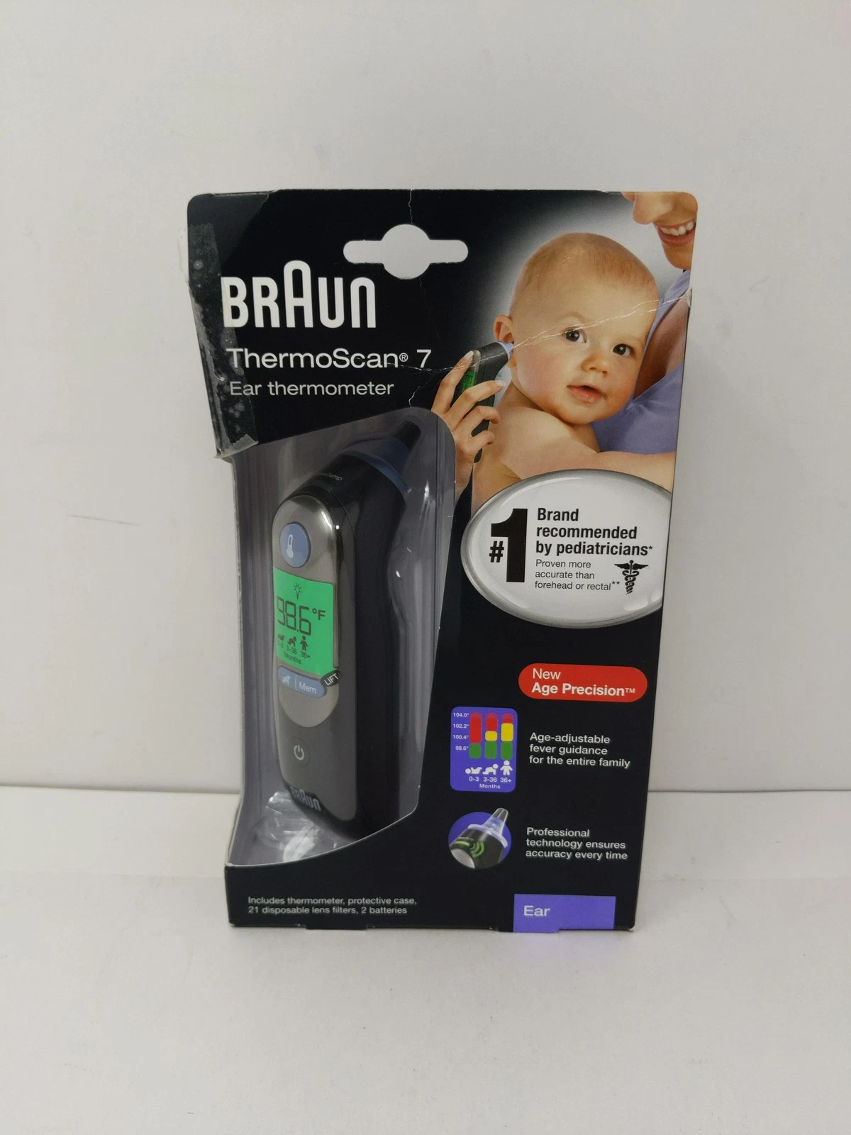 Braun Thermoscan 7 Digital Ear Thermometer, Age-adjusted Fever Guidance, Baby
Opens in a new window