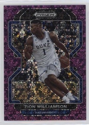 2022-23 Panini Prizm Draft Picks Purple Circles 24/50 Zion Williamson #49 4r3