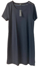 NWT $79 Talbots L T-Shirt Dress 100% Cotton Pointe Knit Short Sleeve Stretch