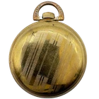 Antique 18s Illinois Beaded Open Face Pocket Watch Case Gold Tone USA
