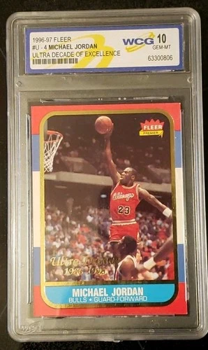 MICHAEL JORDAN 1996-97 Fleer ULTRA DECADE Excellence Rookie Card #U4 GEM MINT 10