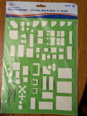 Alvin, TD7161, Kitchen, Bed, and Bath Template, Interior Design, 8.5'' x Green 