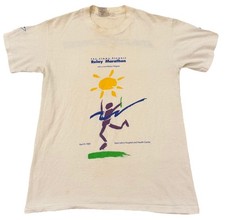 Vintage 1989 Nike T-Shirt Men’s Size M Jimmy Stewart Relay Marathon Los Angeles