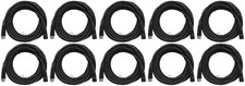 10 Rockville RDX5M25 25' 5-Pin Male-Female DMX Lighting Cables 100 Copper