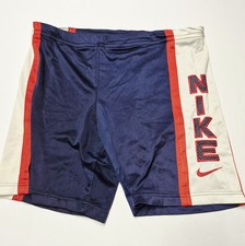 Vtg 90s Nike Big Logo Side Panel Shorts Basketball Size M Tag EEC 38in Waist