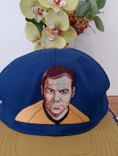 De colección 1994 Star Trek Captain Kirk Sombrero Snapback American Needle Gorra Azul - Imagen 3 de 15