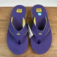 New Mens Reef Fanning Pregame Purple Slip On Sandals Thong Flip Flops Size 11 D