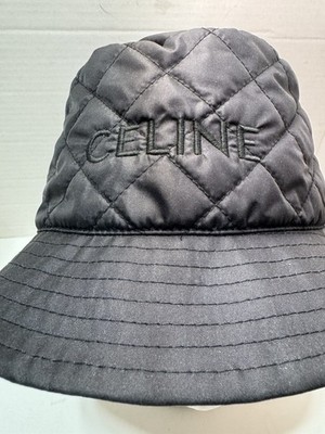 NEW Celine Logo Unisex Black Quilted Nylon Sz Large 58cm  display picture 1