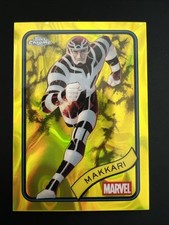 2025 Topps Chrome Marvel Makkari #114 Yellow Lava Refractor