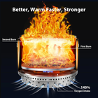 27" Portable Smokeless Fire Pit - Stainless Steel Outdoor Bonfire Stove