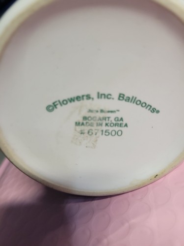 Vintage 1991 Multi-color Hydrangea Mug by Flowers Inc Balloons by Jane Bowen - Picture 6 of 6