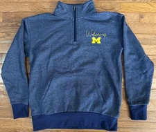 University Of Michigan Wolverines NCAA 1/4 Zip Pullover Sweatshirt Women’s Small