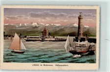 39259642 - 8990 Lindau Hafenausfahrt Leuchtturm Bayerischer Loewe