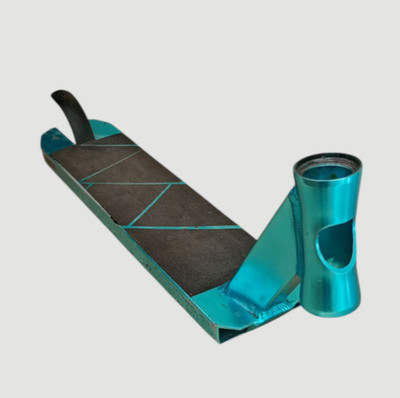 Stunt Scooter LUCKY Prospect Deck inkl Bremse hellblau gemustert Griffband