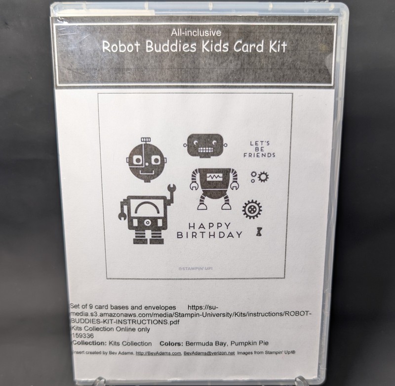 Stampin' Up ROBOT BUDDIES Stamp Set & Leftover Card Kit Components Supplies