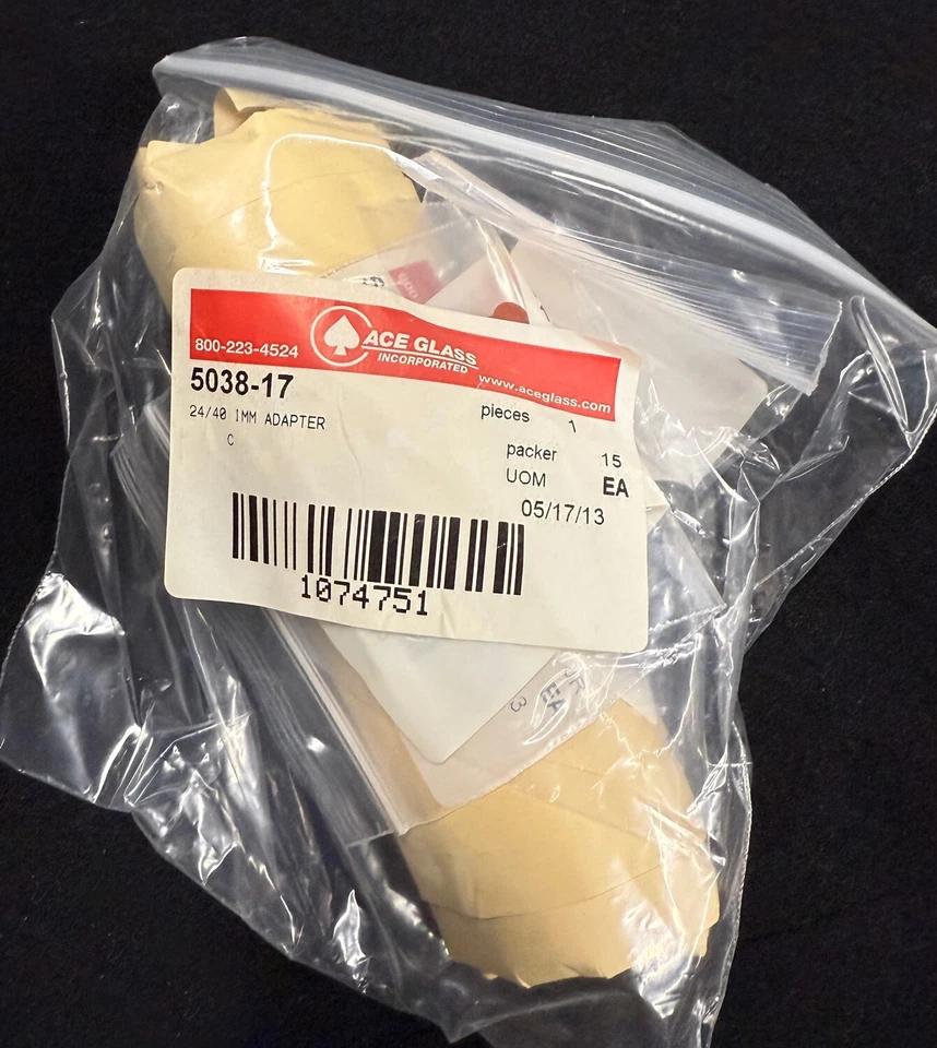 NEW Ace Glass Ace-Thred 1mm Adjustable Electrode Adapter, 24/40 Joint, 5038-17 - Image 2 of 3