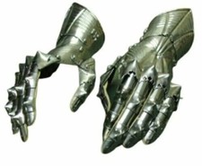 18GA Steel Medieval Knight Late Gothic Finger Gauntlets Armor Gloves