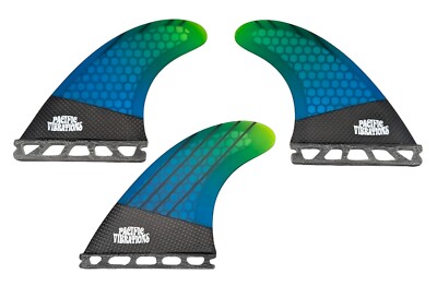 PACIFIC VIBRATIONS surfboard fins fits Futures base tri Performance G5  Medium