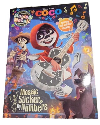 Disney Pixar Coco Mosaic Sticker by Numbers: With over 1000