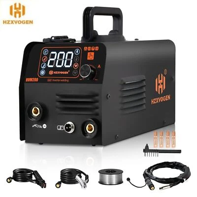HZXVOGEN 3-in-1 MIG Welder 200Amp Flux MIG/Lift TIG/MMA 110V Heavy Duty Welding Machine