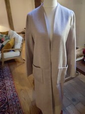 Helene Berman Edge To Edge Long Duster Coat Size 12 Dusty Pink