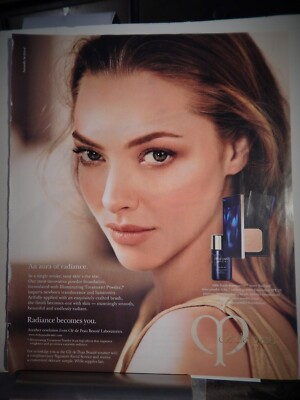 AMANDA SEYFRIED FOR CLE DE PEAU FINE FASHIONS ORIG VTG 2015 ADVERTISEMENT