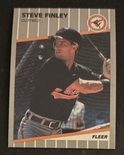 1989 Fleer Update Steve Finley Baseball Rookie Card (RC) #U-3 Orioles OF VG O/C. rookie card picture