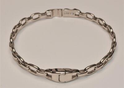 Vintage Signiertes LOFT Goldfarbener Ketten Design Klapparmband