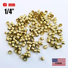 50 PCS - Brass Compression Sleeve, Tube OD 1/4" ( 6 MM)