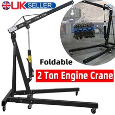 2 Ton Hydraulic Folding Engine Crane Hoist Lift Stand Lifting Garage Workshop 2T