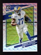 2021 OPTIC PREMIUM BOX SET WAVE PRIZM #183 ROBERT WOODS /299 RAMS W/LINE QTY