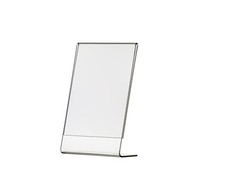 4" x 6" Vertical Display Sign Holder Slant Back Acrylic Clear