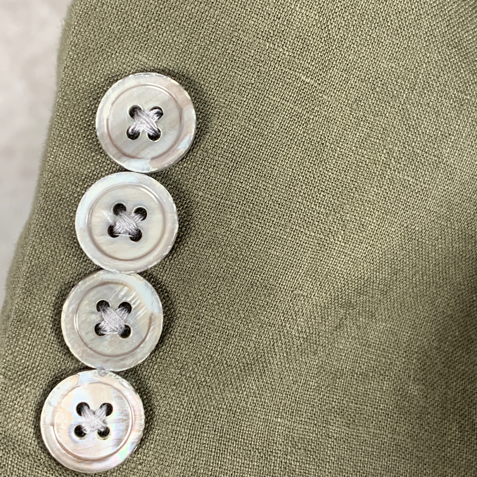 Robert Talbott Blazer Jacket Men Large 100% Linen… - image 4