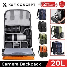 K&F Concept 20L Camera Backpack Bag Travel Waterproof Lens Case Rucksack For SLR