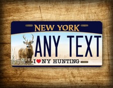 Personalized New York I Love Hunting License Plate Any Text 6x12 Custom Personalized New York I Love Hunting License Plate Any Text 6x12 Custom
