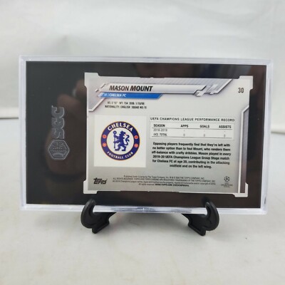 2019-20 Topps Chrome #30 Mason Mount Sapphire UEFA RC Rookie Card